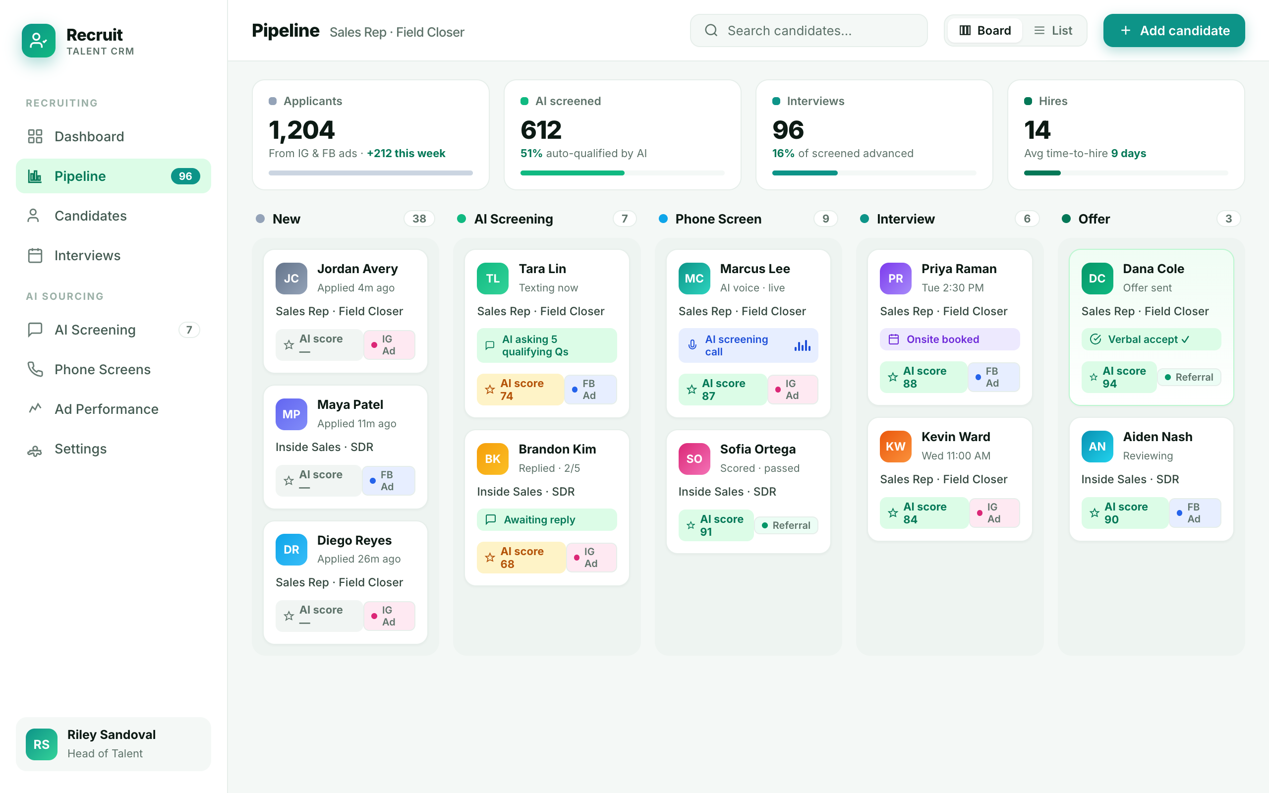 Recruit CRM — Recruiting CRM